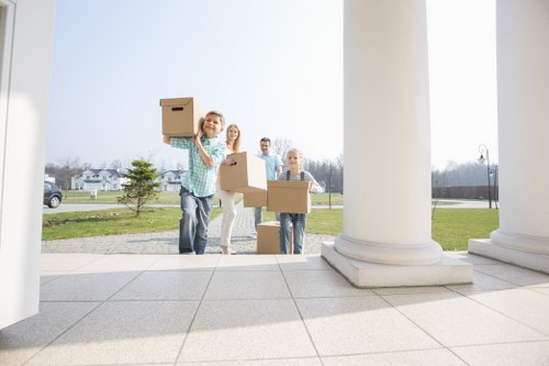 Careful packing of office equipment and files for a Selsdon relocation
