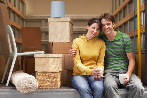 Commercial moving team handling office furniture and equipment in Selsdon