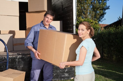 Local moving van loaded for a residential relocation in Selsdon